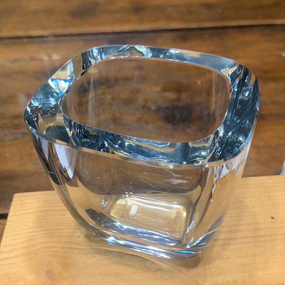 VINTAGE 30’s-60’s CRYSTAL GLASS BOWL VASE SWEDEN STROMBERG?